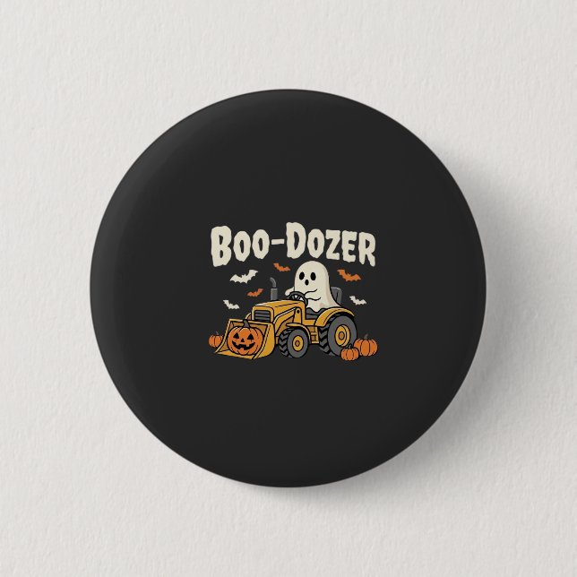 Boo-Dozer Halloween-Geister-Bulldozer-Design_1 Button (Vorderseite)