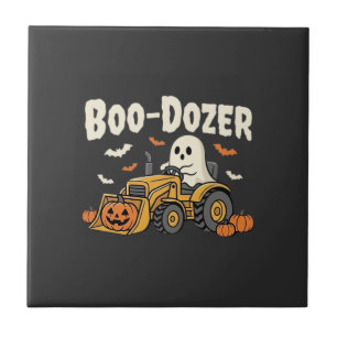 Boo-Dozer Halloween-Geister-Bulldozer-Design_1 Fliese
