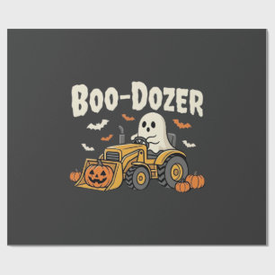 Boo-Dozer Halloween-Geister-Bulldozer-Design_1 Geschenkpapier