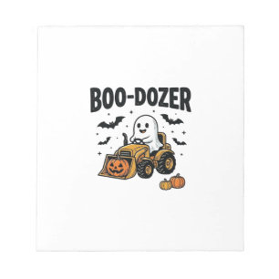 Boo-Dozer Halloween-Geister-Bulldozer-Design_1 Notizblock