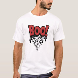 BOO! Dripping Red Horror Text – Scary Halloween T-Shirt