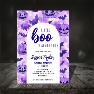 Boo Due Lila Kürbis Fledermaus Halloween Baby Show Einladung