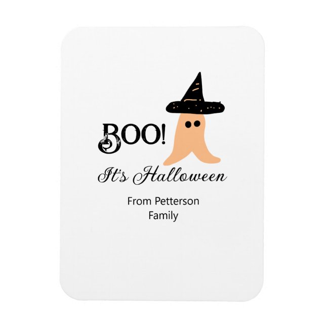 Boo es ist Halloween vom orangefarbenen Geist Magnet (Vertikal)