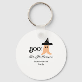 Boo es ist Halloween vom orangefarbenen Geist Schlüsselanhänger