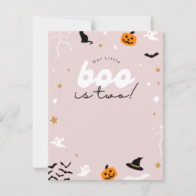 Boo est deux halloween invitation enfants 2e (Devant)