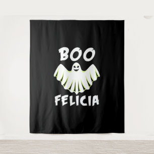 Boo Felicia Halloween Design Wandteppich