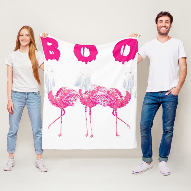 Boo Flamingo Halloween Flamingo Ghost Fleecedecke (Beispiel)