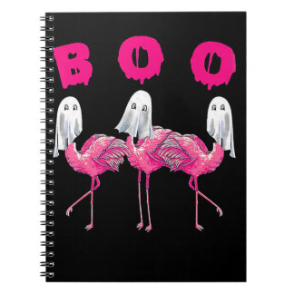 Boo Flamingo Halloween Flamingo Ghost Notizblock