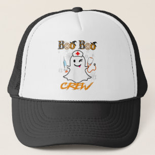 Boo Funny Crew Halloween Doctor Nurse Nursing Ghos Truckerkappe
