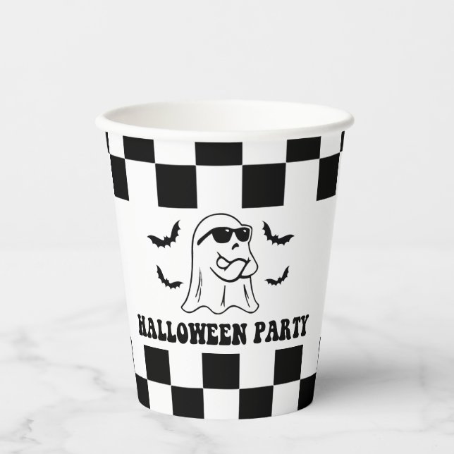 Boo Funny Halloween Party Pappbecher (Vorderseite)