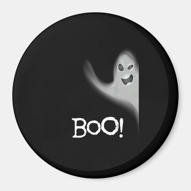 Boo Funny Hiding Peekabo Beängstigend Halloween Magnet (Vorne)