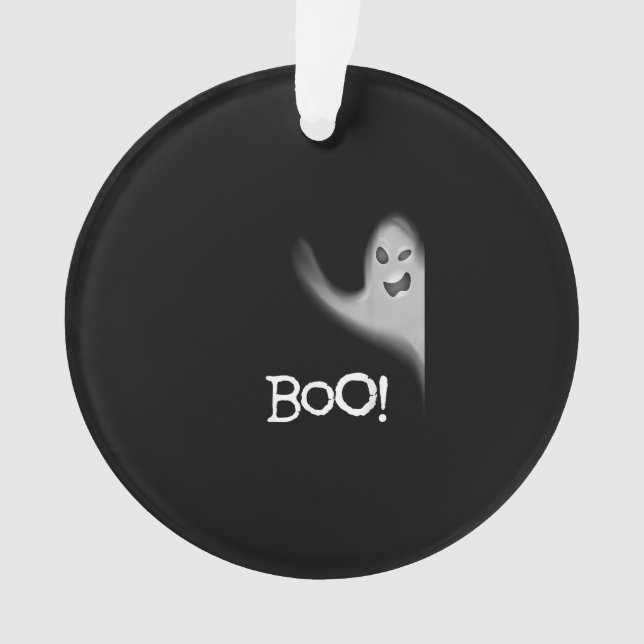 Boo Funny Hiding Peekabo Beängstigend Halloween Ornament (Vorderseite)