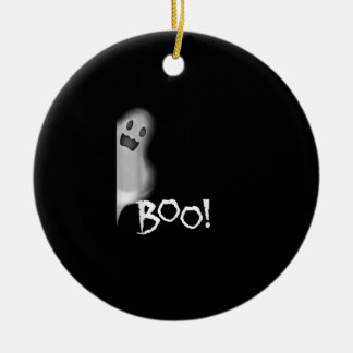 Boo! Funny Hiding Peekaboo Beängstigend Halloween Keramik Ornament