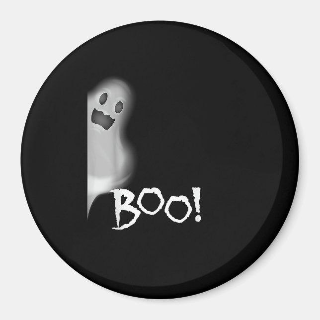 Boo! Funny Hiding Peekaboo Beängstigend Halloween Magnet (Vorne)