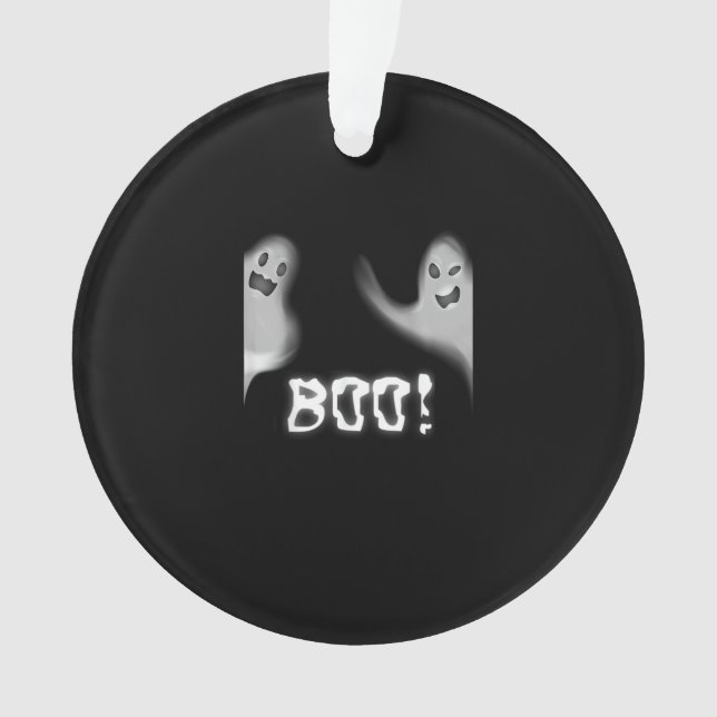 Boo! Funny Hiding Peekaboo Beängstigend Halloween Ornament (Vorderseite)