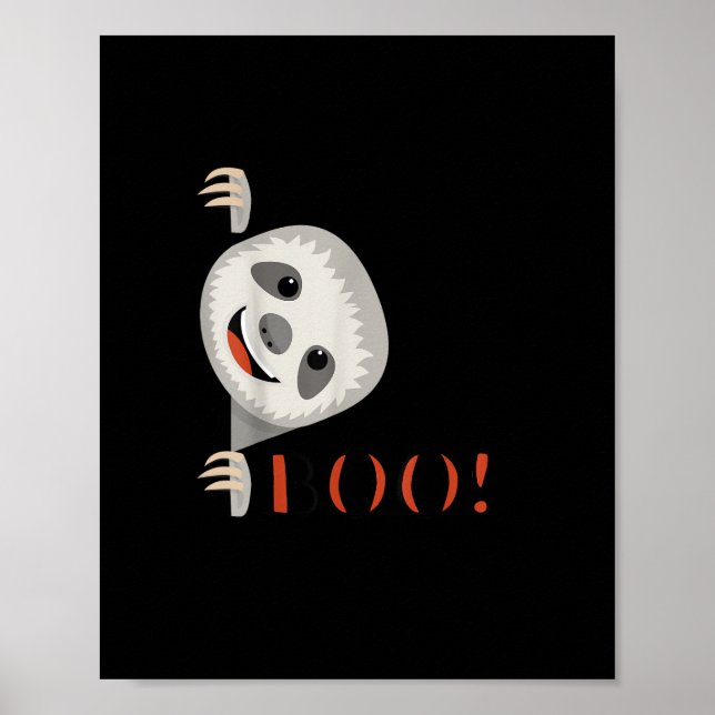 Boo! Funny Hiding Peekaboo Beängstigend Halloween  Poster (Vorne)