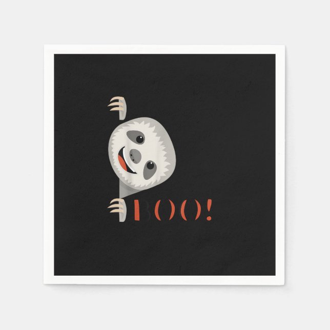 Boo! Funny Hiding Peekaboo Beängstigend Halloween  Serviette (Vorderseite)
