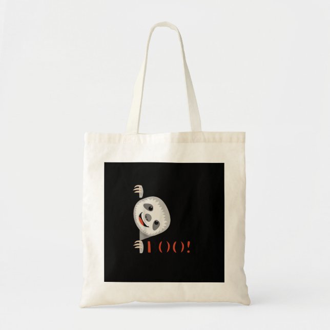 Boo! Funny Hiding Peekaboo Beängstigend Halloween  Tragetasche (Vorne)