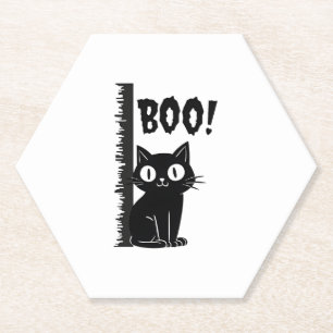 Boo! Funny Hiding Peekaboo Beängstigend Halloween Untersetzer