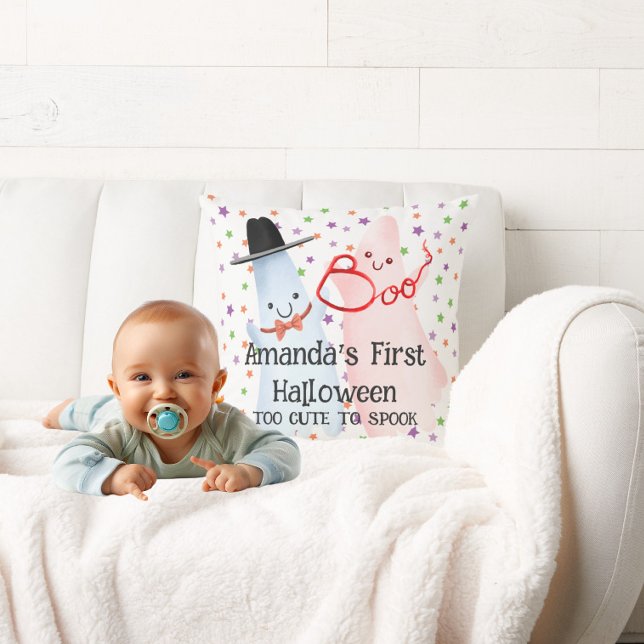 BOO Funny Niedlich Little Ghost Halloween Baby Kin Kissen (BOO Funny Cute Little Ghost Halloween Baby Nursery Throw Pillow Baby Nursery Baby 1st Halloween )