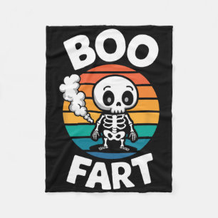Boo Furz Funny Farting Skelett zu Halloween Fleecedecke