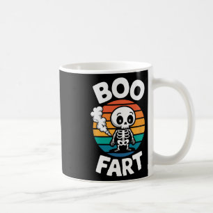 Boo Furz Funny Farting Skelett zu Halloween Kaffeetasse