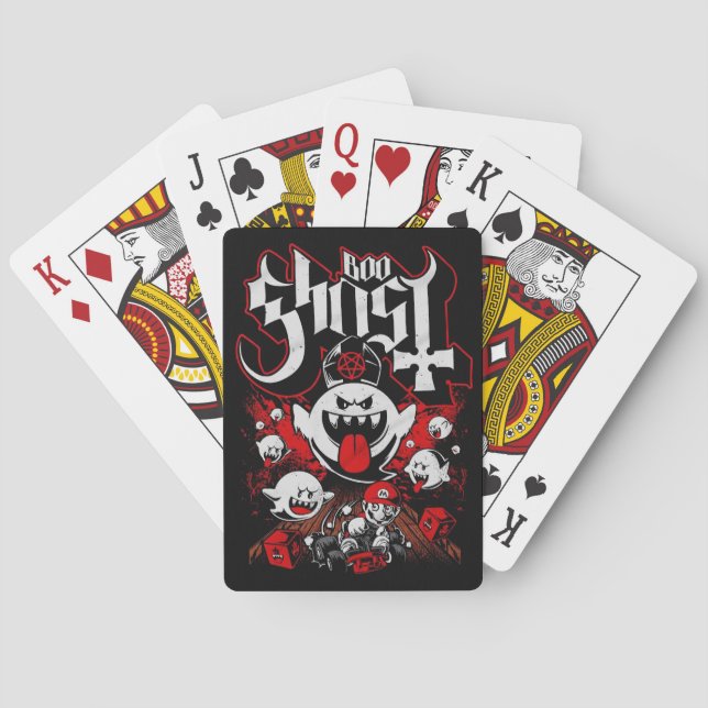 Boo Geist der Missbilligung, lustiges Halloween Spielkarten (Rückseite)