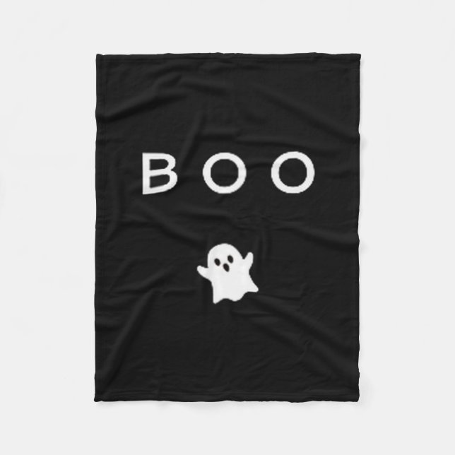 Boo Geist Halloween Subtil Minimal Herbst Lustig T Fleecedecke (Vorderseite)