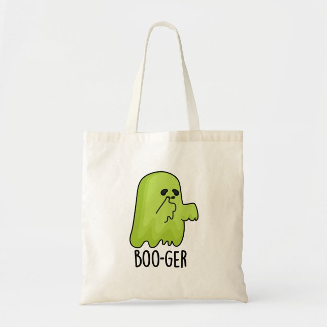 Boo-ger Funny Halloween Booger Ghost Pun Tragetasche (Vorne)