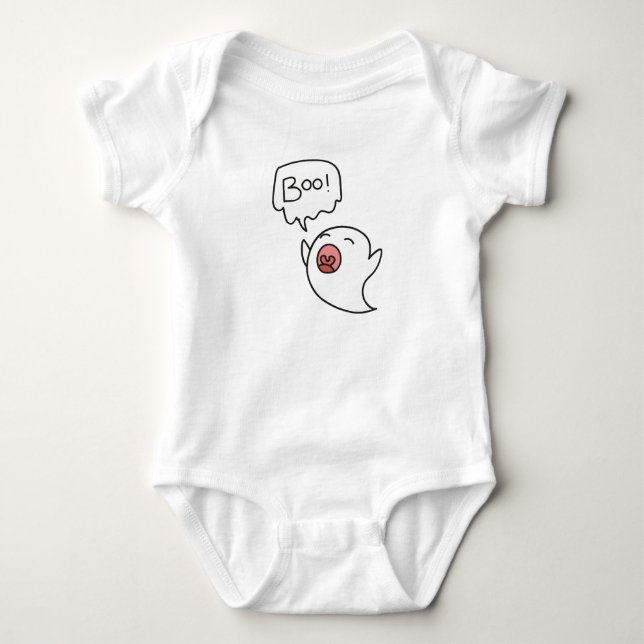 Boo Ghost Baby Strampler (Vorderseite)