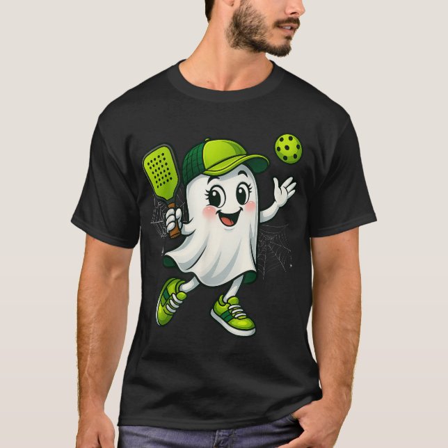 Boo Ghost Halloween Pickleball T-Shirt (Vorderseite)
