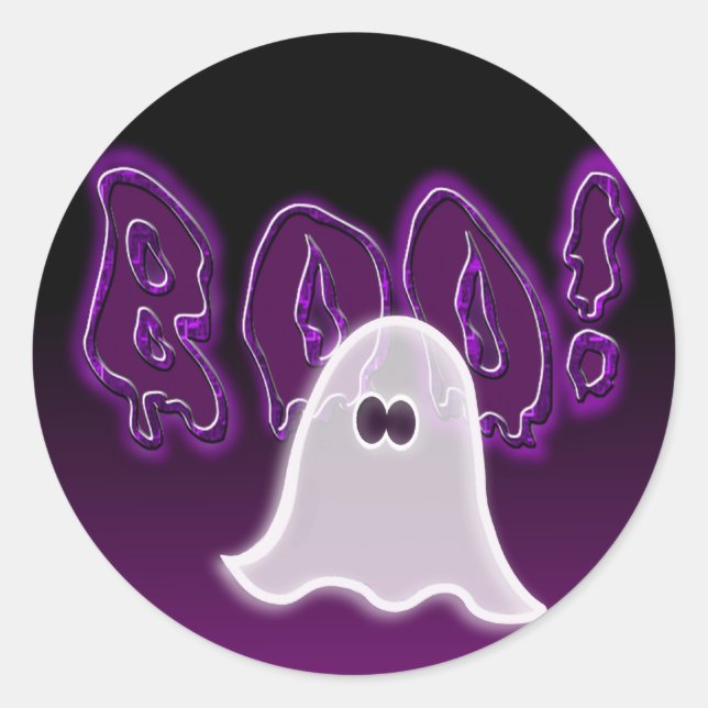 Boo Ghost Hallowe'en Stickers (Vorderseite)