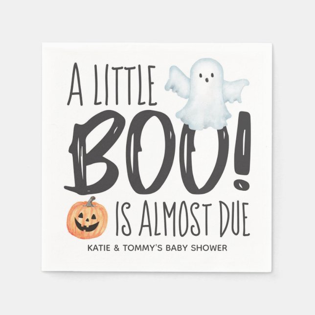 Boo Ghost Jack O'Lantern Halloween Kinderdusche Serviette (Vorderseite)