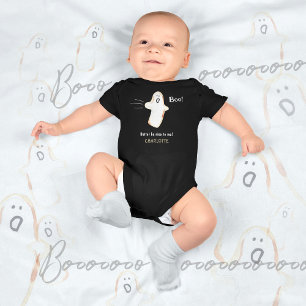 👻 BOO! Ghost Niedlich Handgezogen Halloween Baby Strampler