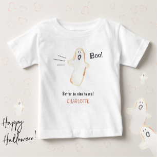 👻 BOO! Ghost Niedlich Handgezogen Halloween Baby T-shirt