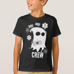 Boo Ghost Paramedic Crew Kostüm Niedlich Easy Hall T-Shirt