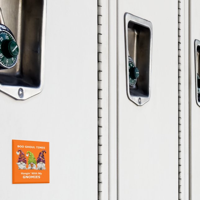 Boo Ghoul Times hing mit meinen Gnomen Halloween Magnet (In Situ (Schrank))