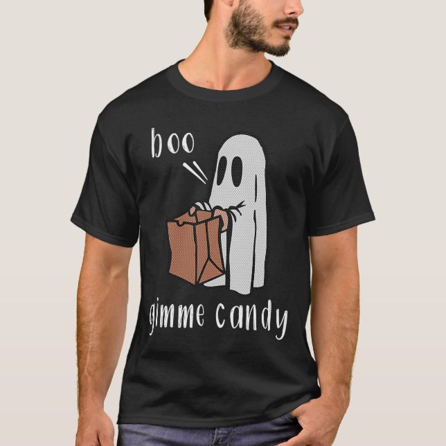 Boo Gimme Candy Sarcastic Halloween Kostüm 2021 T-Shirt (Vorderseite)