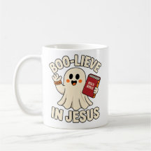 Boo-Glaube an Jesus Heilige Bibel Halloween