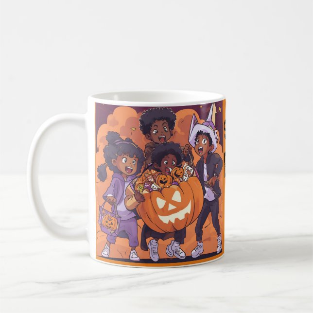 "Boo! Gott! Schrei! Halloween Kaffeetasse (Links)
