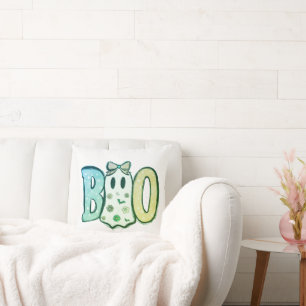Boo Green Shades und Ghost White Halloween Kissen
