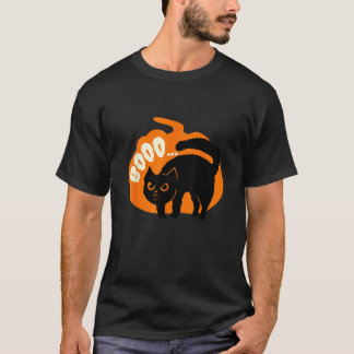Boo - Gruselig süße Katze Gruselige schwarze Katze T-Shirt
