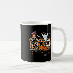 Boo Gruseliger Eulen-Kürbis-Geist Lustiger Hallowe Kaffeetasse