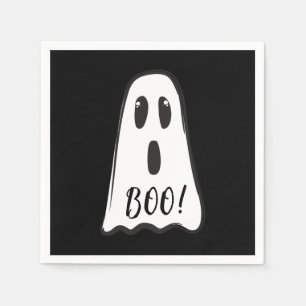 BOO! Gruseliger süßer Halloween-Geisterkostüm-Part Serviette