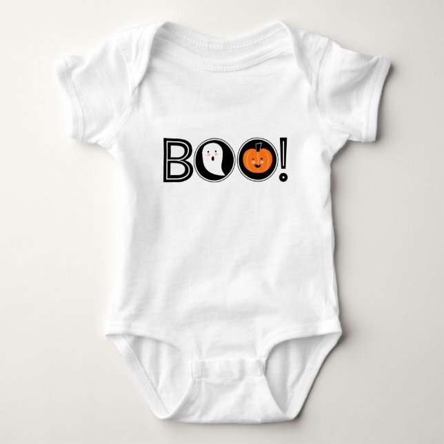 Boo! Halloween Baby Bodysuit Baby Strampler (Vorderseite)