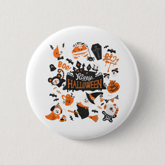 Boo Halloween Button