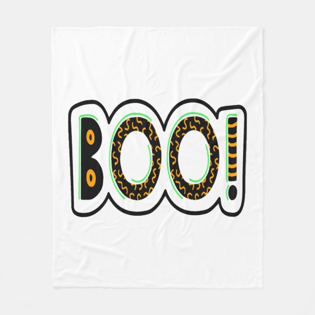 BOO Halloween Fleecedecke (Vorderseite)