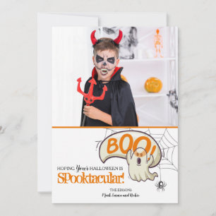 Boo Halloween Fotokarte Feiertagskarte