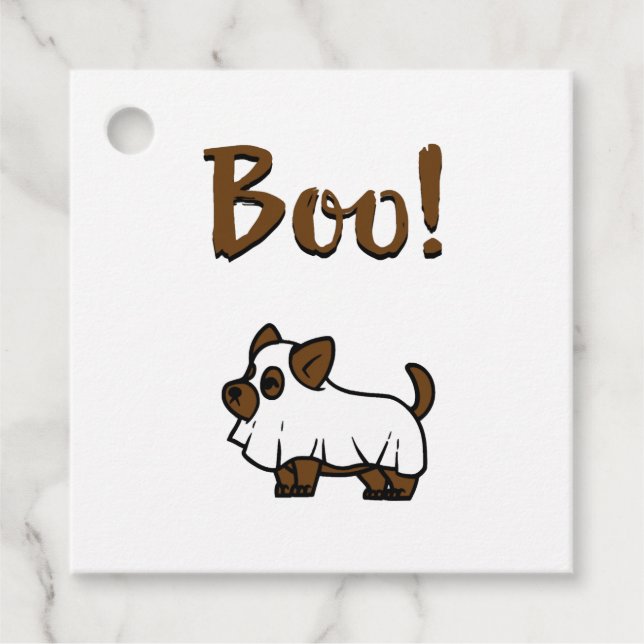 Boo Halloween Geschenkanhänger (Vorderseite)