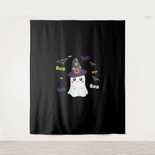 Boo halloween Gespenst Damen Kinder Wandteppich